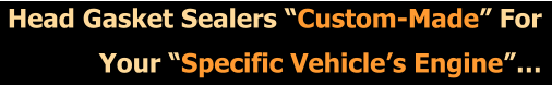 Head Gasket Sealers �Custom-Made� For Your �Specific Vehicle�s Engine��
